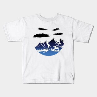 Dark Mountain Range Kids T-Shirt